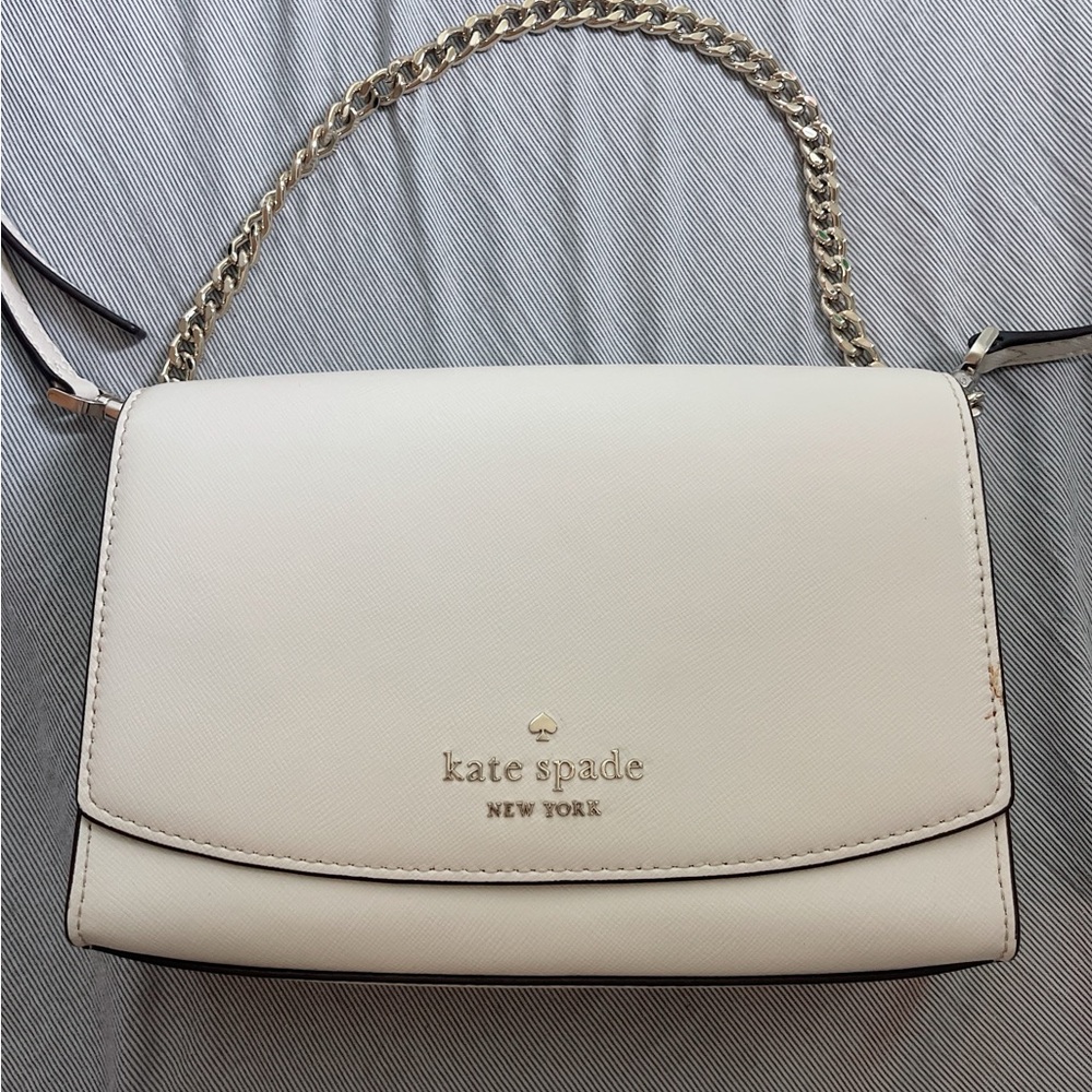 Kate Spade Cream Shoulder Bag with Chain Strap